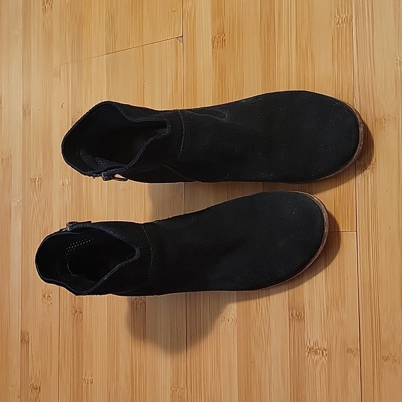 Suede Kork-ease black booties - Picture 2 of 7